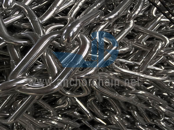 How many meters is a section of marine anchor chain?
