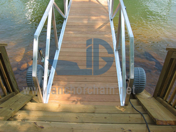 Aluminum Dock Gangway na may Wooden Step