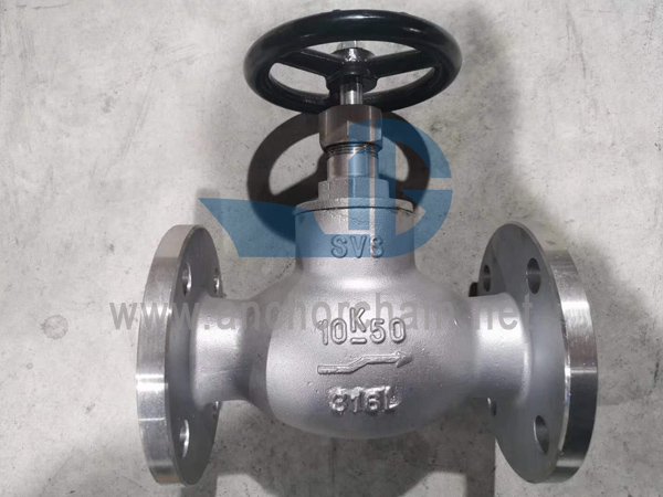 JIS F 7409 16K SCS16 Stainless Steel Screw Down Check Globe Valve