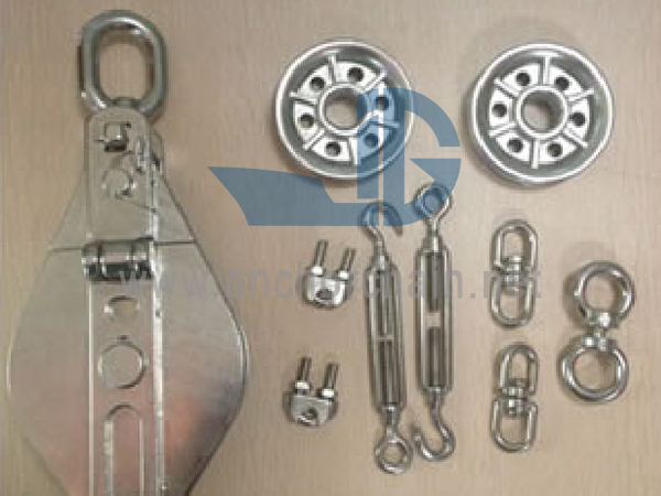 Hindi kinakalawang na asero Single Wheel Block