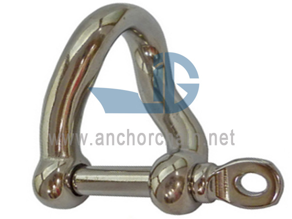 Stainless Steel Twist Shackle na may Screw Pin
