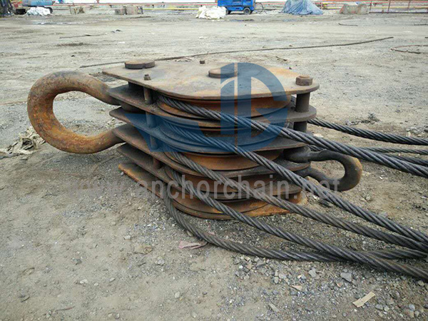 ZHC Series 6 Sheave Wire Rope Block Para sa Ship-jaw