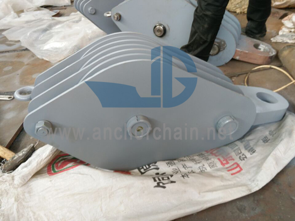 ZHC Series Double Sheave Wire Rope Block para sa Ship-twin Hook